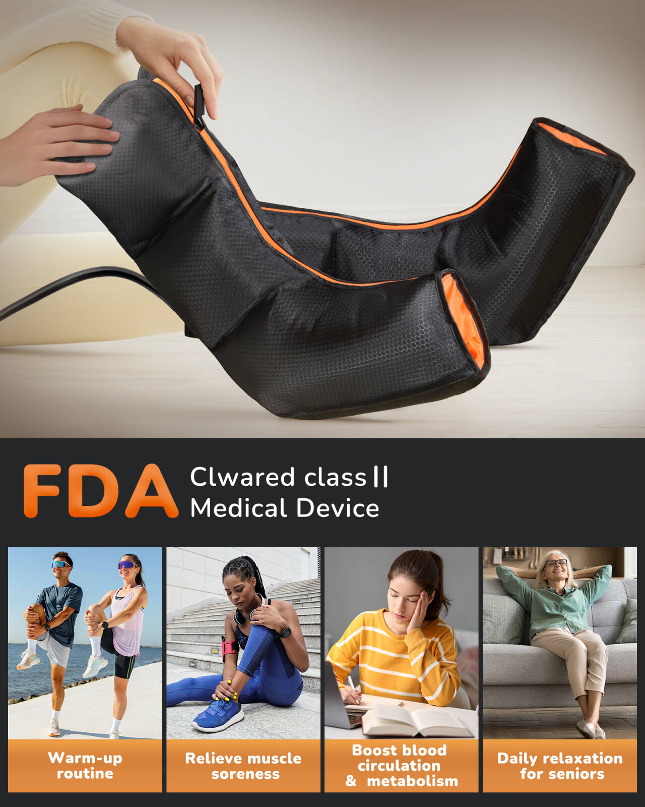 Foot & Calf Massager with Heat