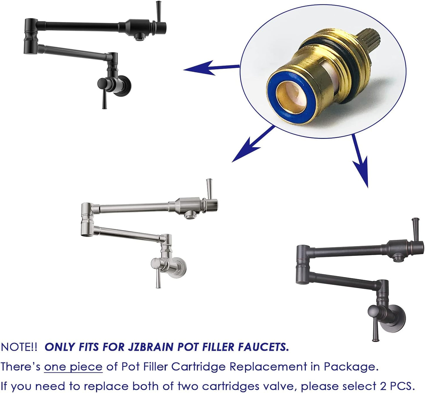 Pot Filler Valve Cartridge Assembly