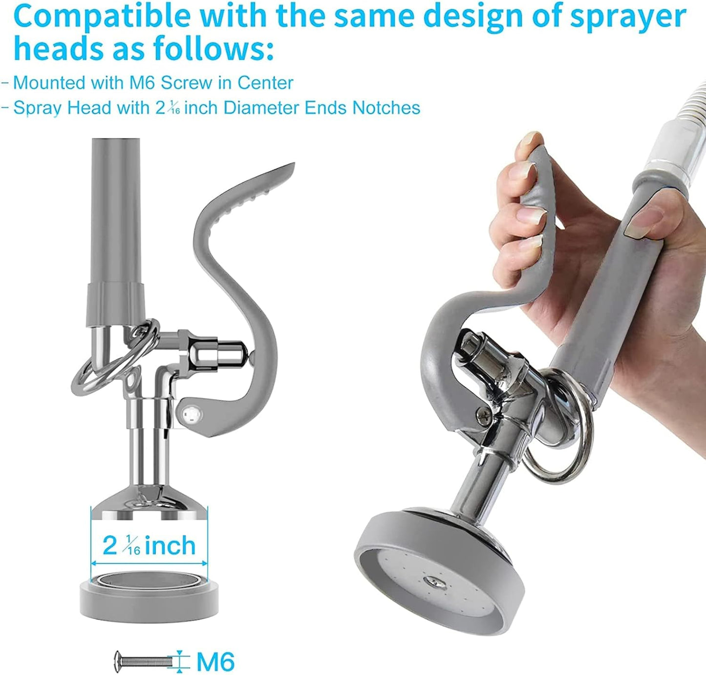 Sprayer Head Replacement Part - Grey