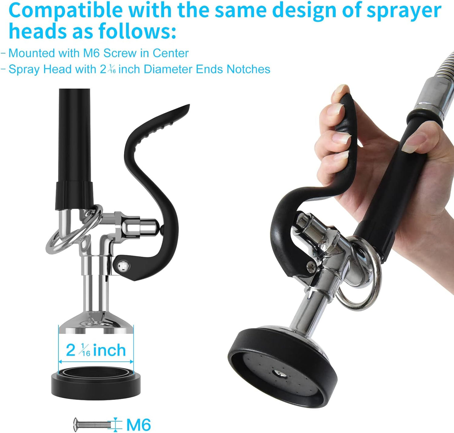 Sprayer Head Replacement Part - Black