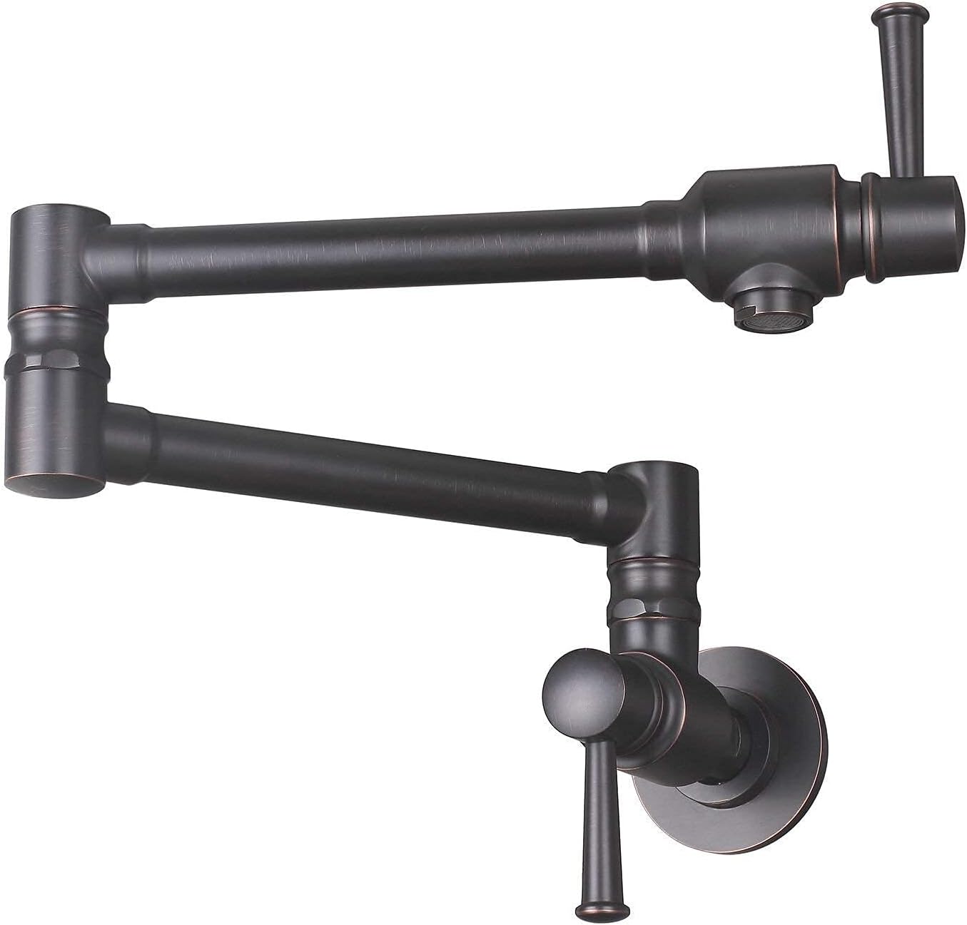Pot Filler Faucet Wall Mount Folding Stretchable Double Joint 2 Handles