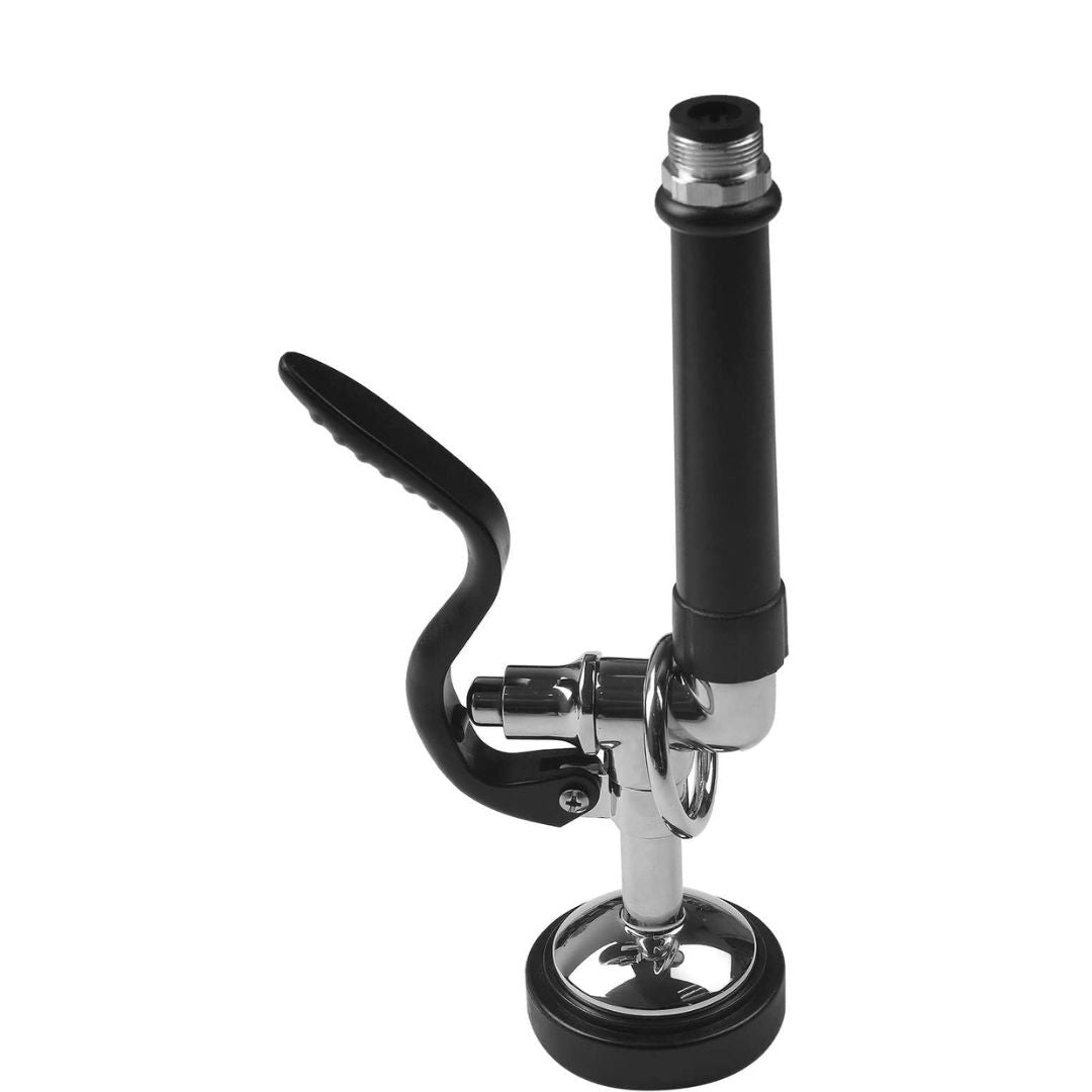 Pre Rinse Spray Valve Commercial Faucet Sprayer Head 1.42 GPM High Pressure Dish Sprayer Nozzle with Hand Pull Down Sprayer Chrome Brushed