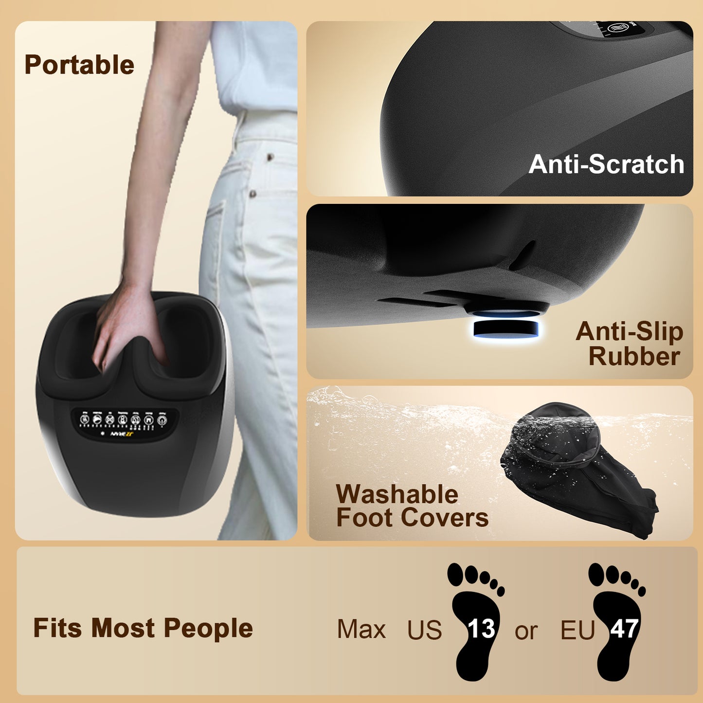 Shiatsu Foot Massager with Heat & Vibration