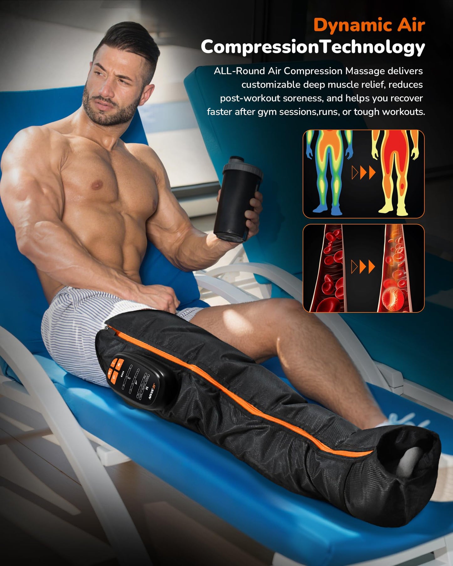 Air Compression Leg Recovery System(cordless) - 1 Count
