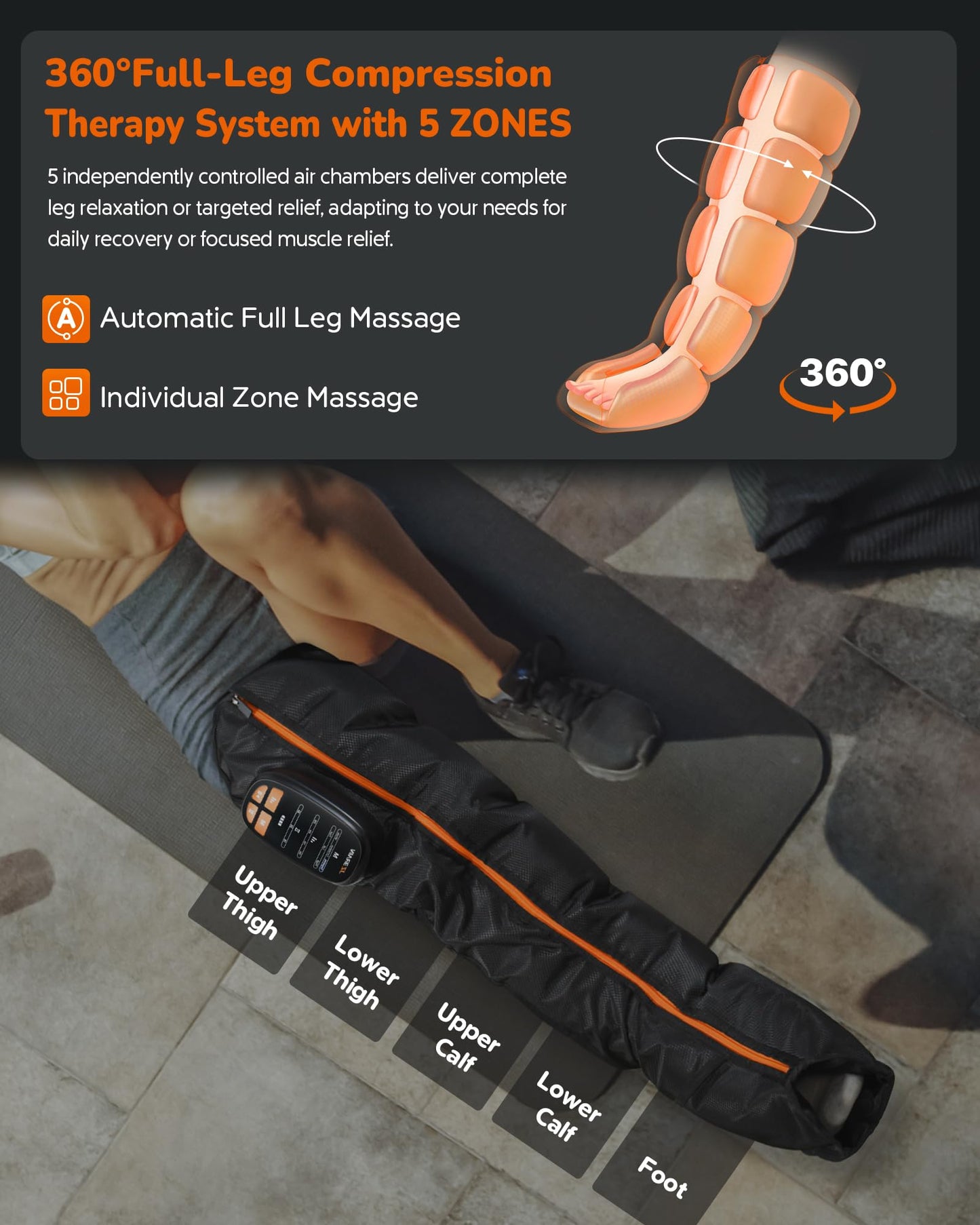 Air Compression Leg Recovery System(cordless) - 1 Count