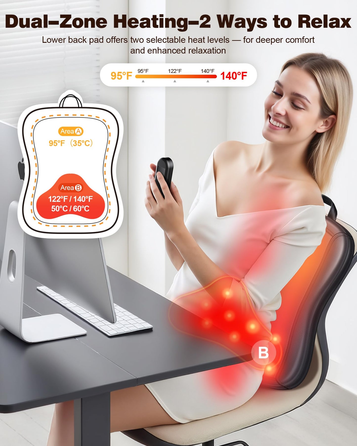 Shiatsu Back Massager with Heat