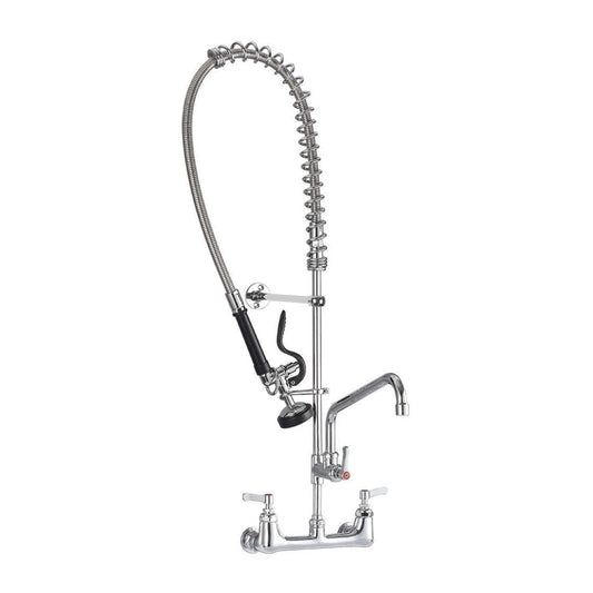 Commercial Faucet with Sprayer, 42'' Height 8 '' Center