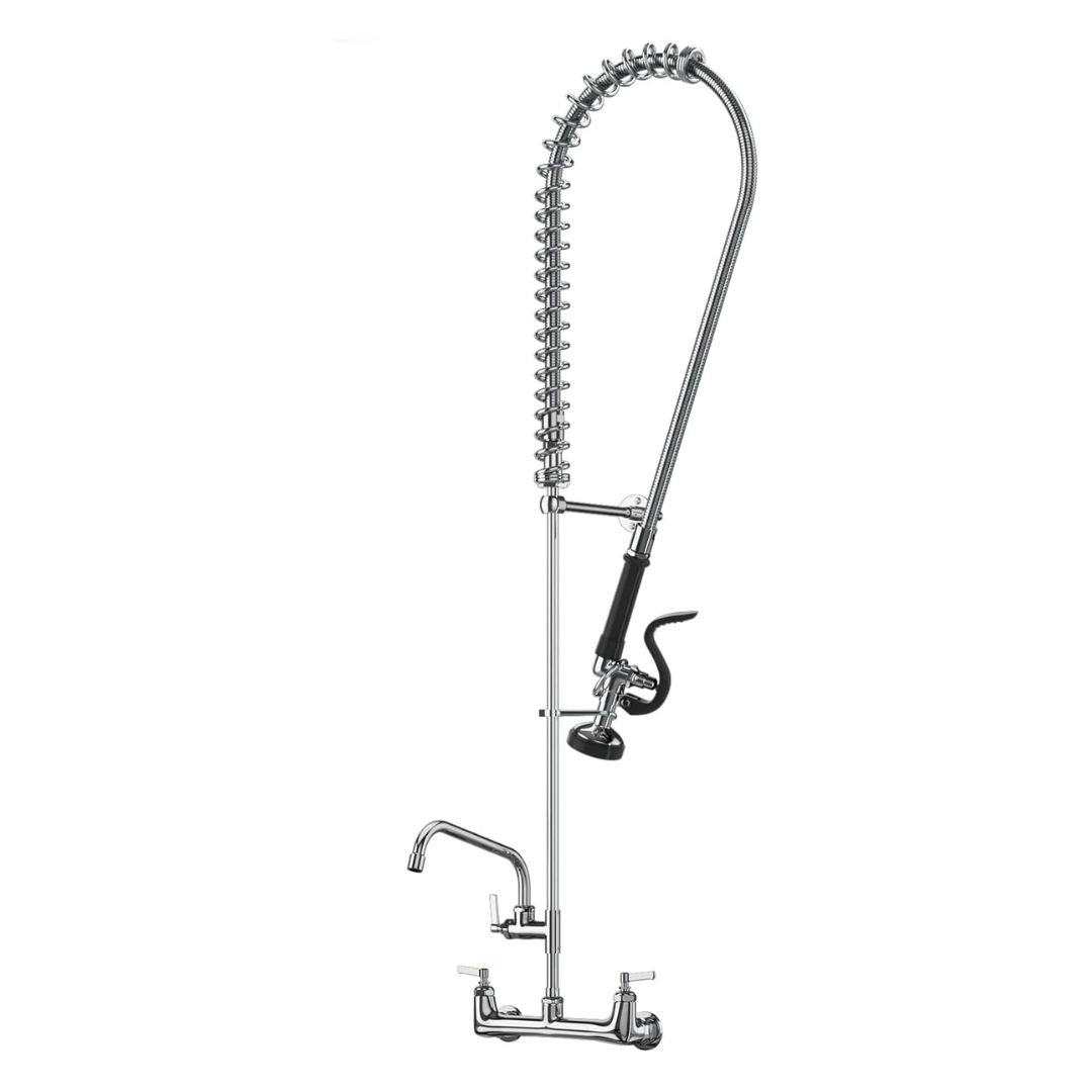 Commercial Faucet with Sprayer, 47'' Height 8 '' Center