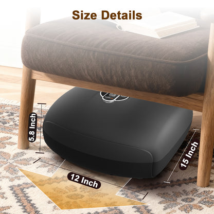 JZBRAIN Shiatsu Foot Massager Machine with Heat : Deep Kneading Foot Massager with Vibration & Compression for Plantar Fasciitis & Neuropathy - for Women & Men,Relax for Home Office Use (Black)
