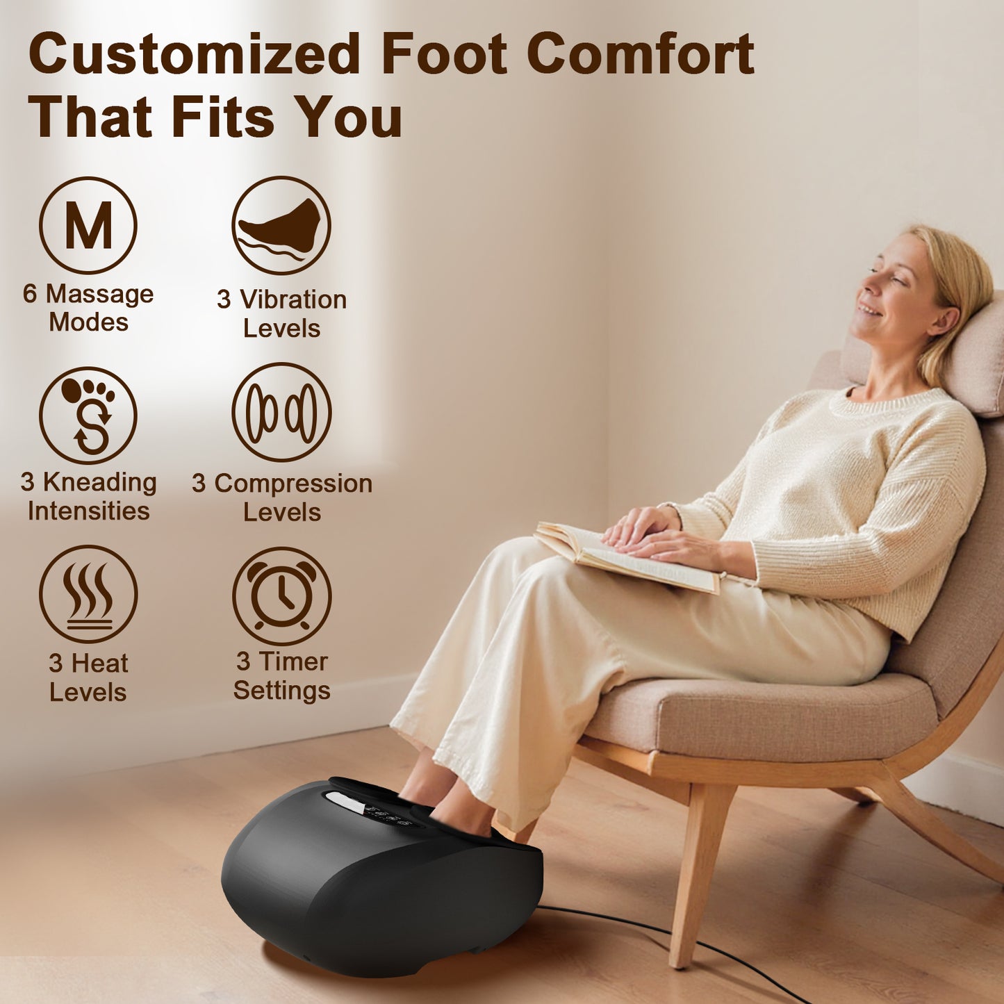 Shiatsu Foot Massager with Heat & Vibration