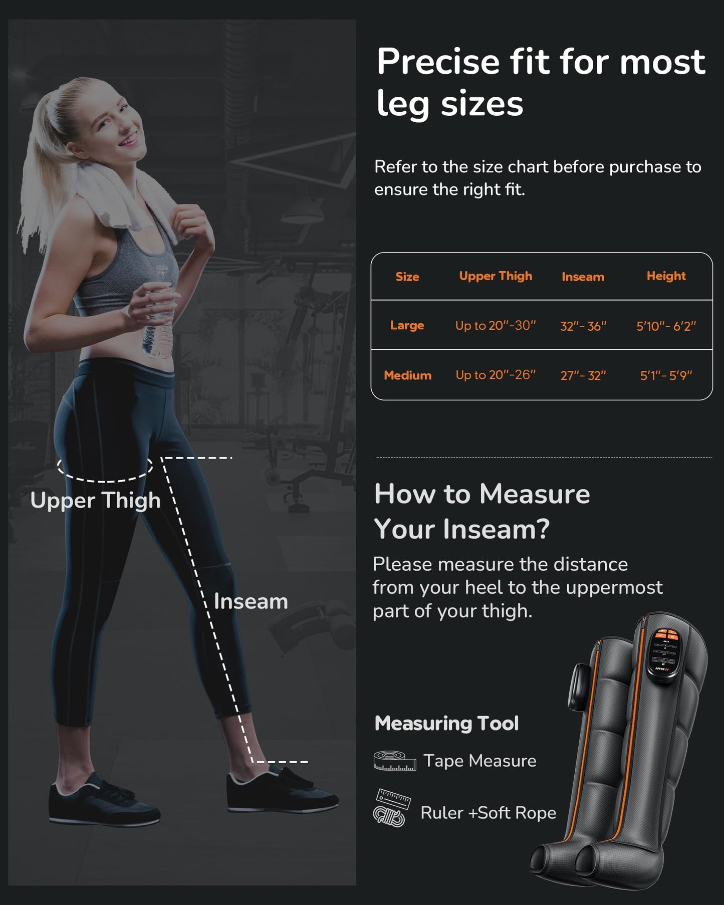 Sequential Air Compression Leg Recovery System(Cordless) - 2 Count