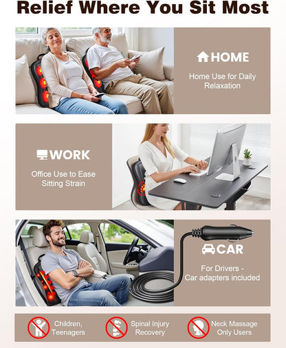 Shiatsu Back Massager with Heat