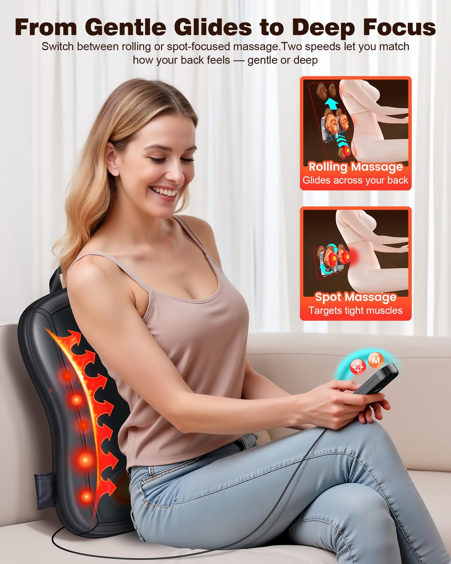 Shiatsu Back Massager with Heat
