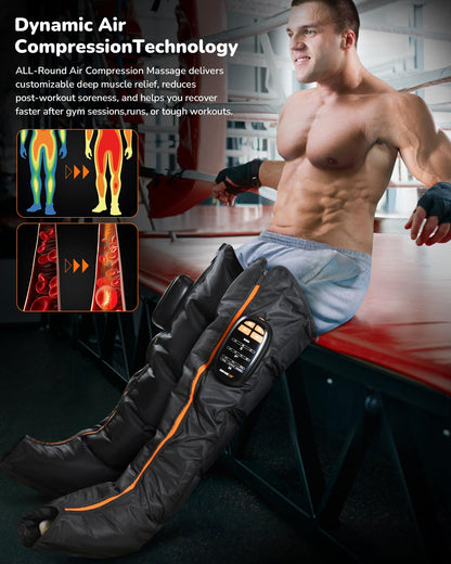 Sequential Air Compression Leg Recovery System(Cordless) - 2 Count