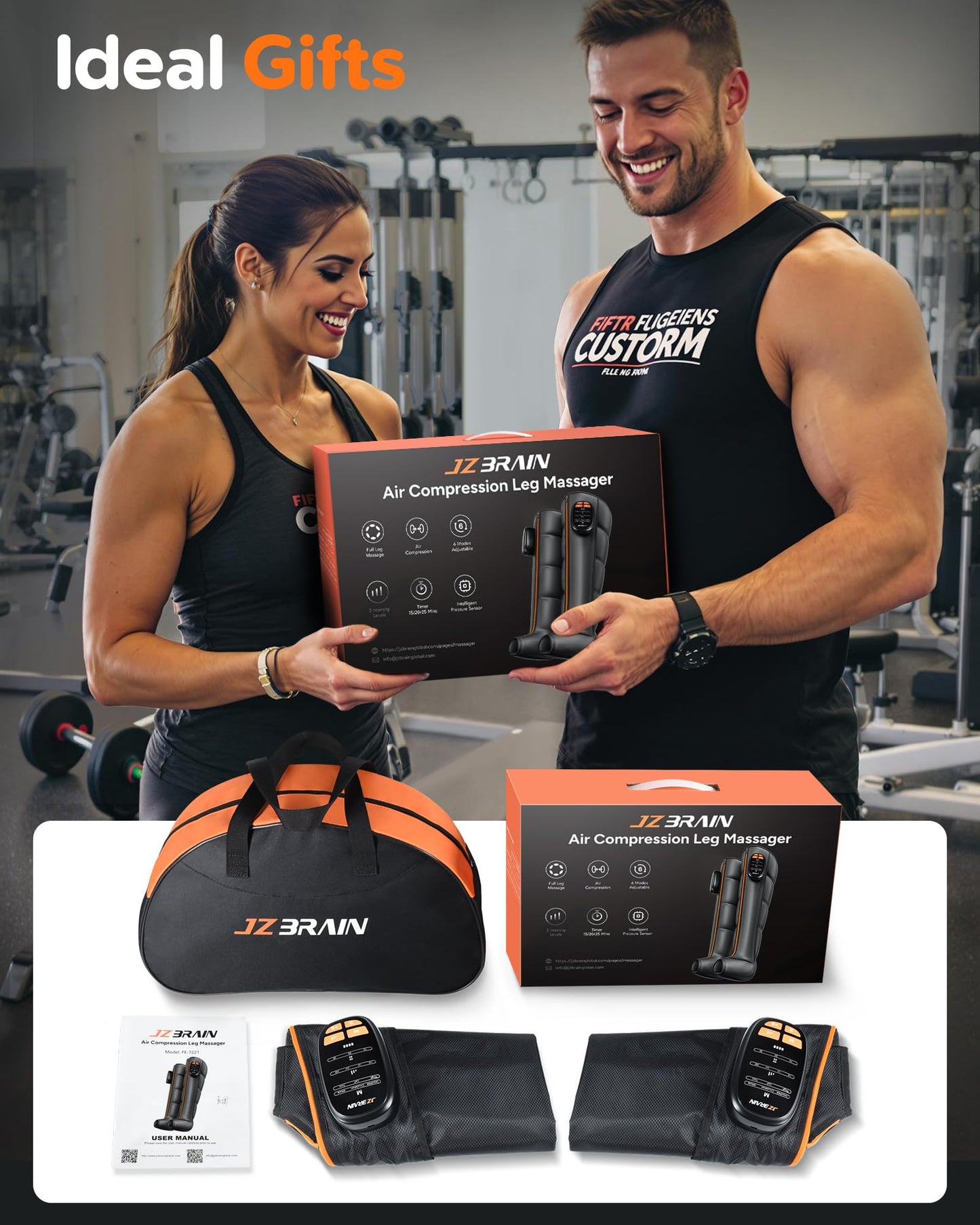 Sequential Air Compression Leg Recovery System(Cordless) - 2 Count