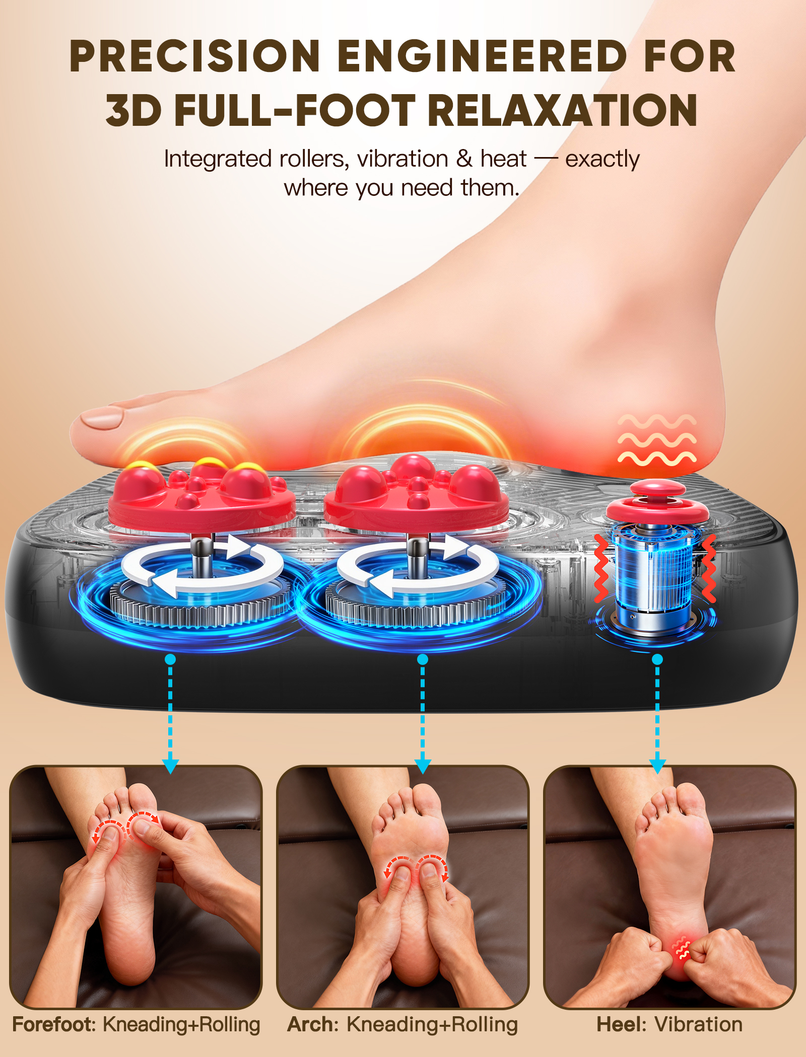 Shiatsu Foot Massager with Vibration Therapy