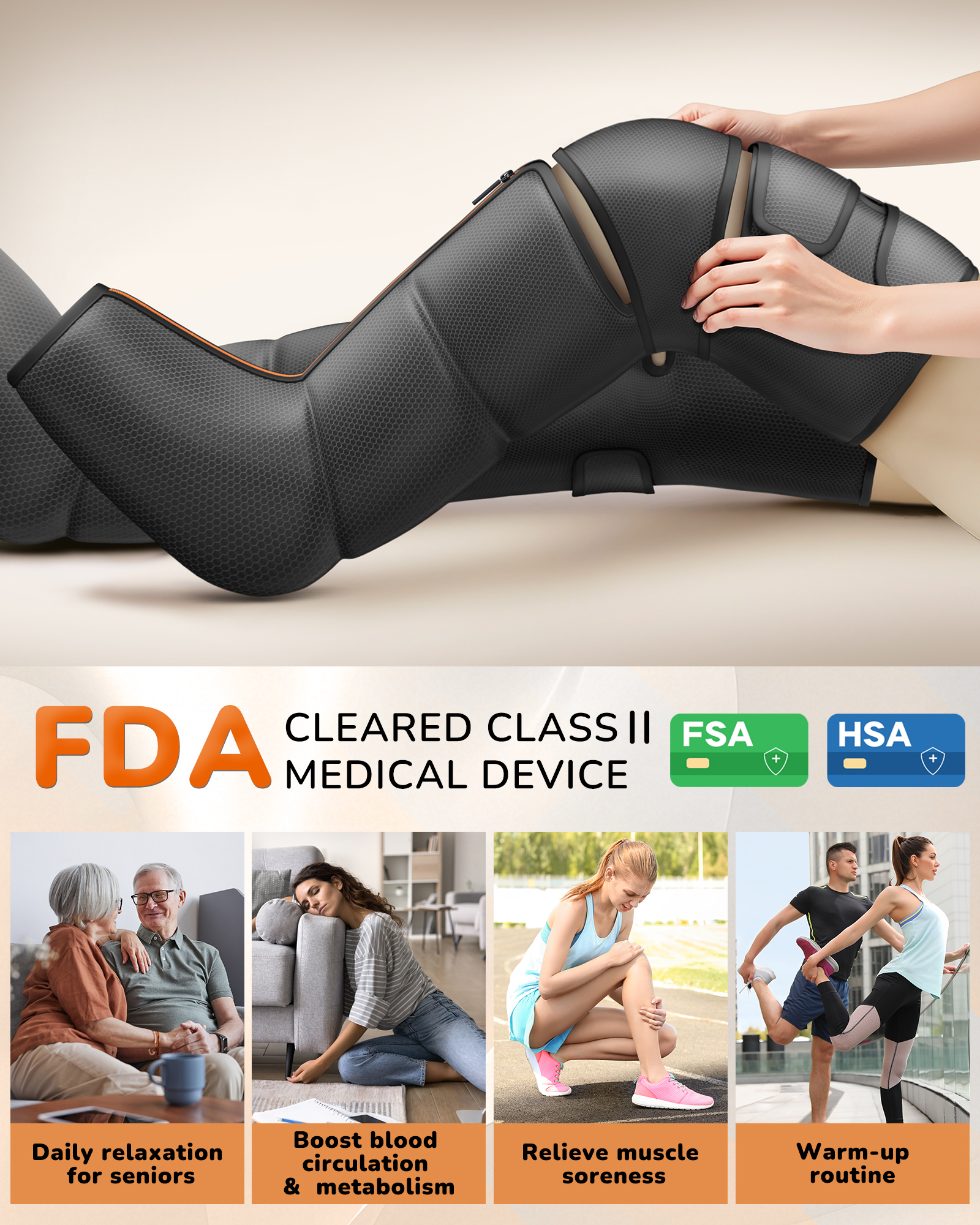Leg Massager with Heat and Compression