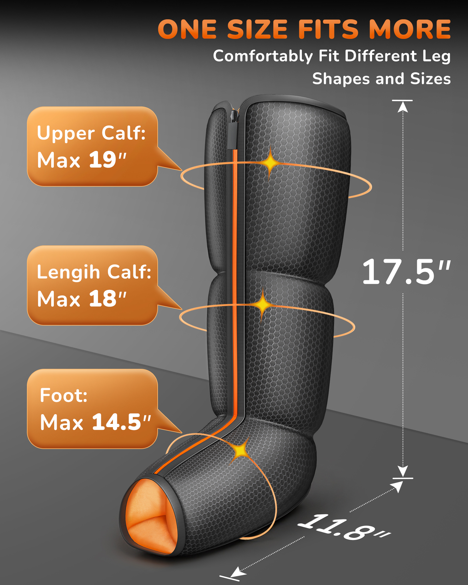 JZBRAIN Leg Massager with Heat and Compression : Foot and Calf Massager for Circulation and Pain Relief, Sequential Compression Boots with 6 Modes, 9 Intensity, 3 Heat