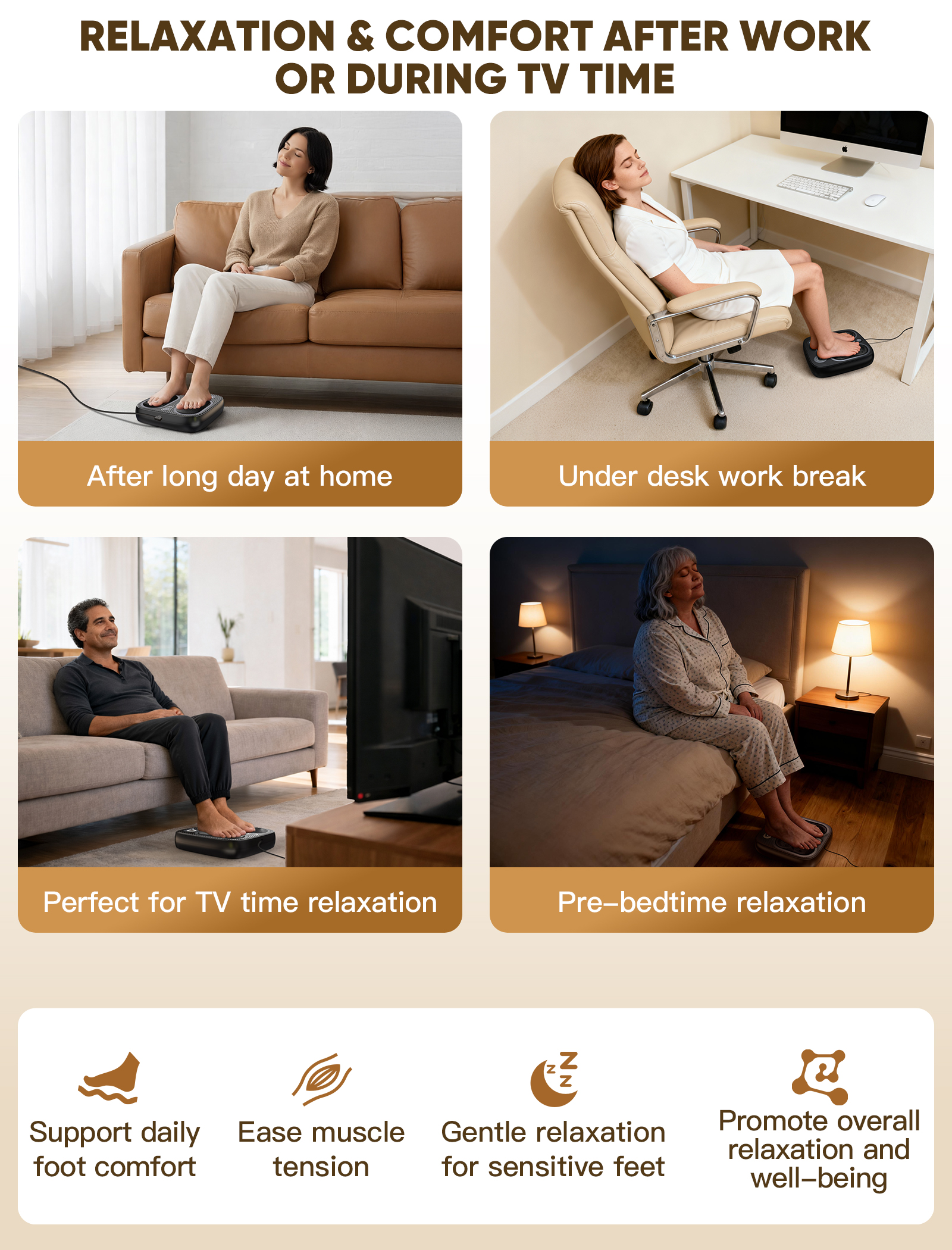 Shiatsu Foot Massager with Vibration Therapy