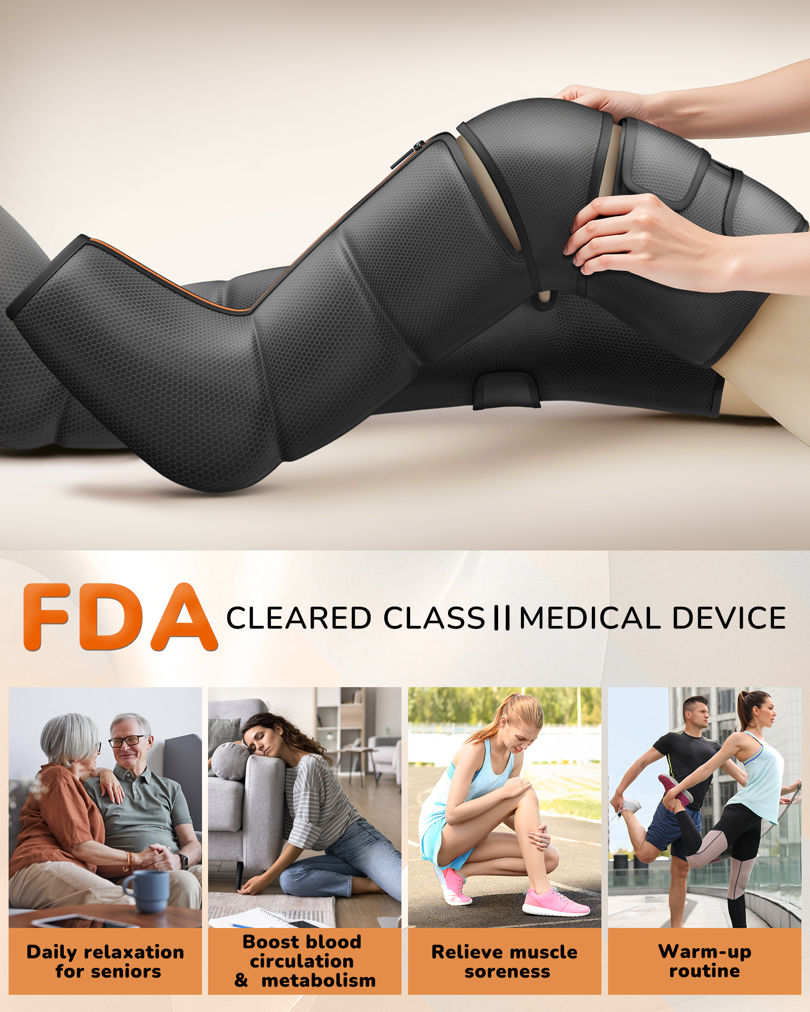 Leg Massager with Heat and Compression