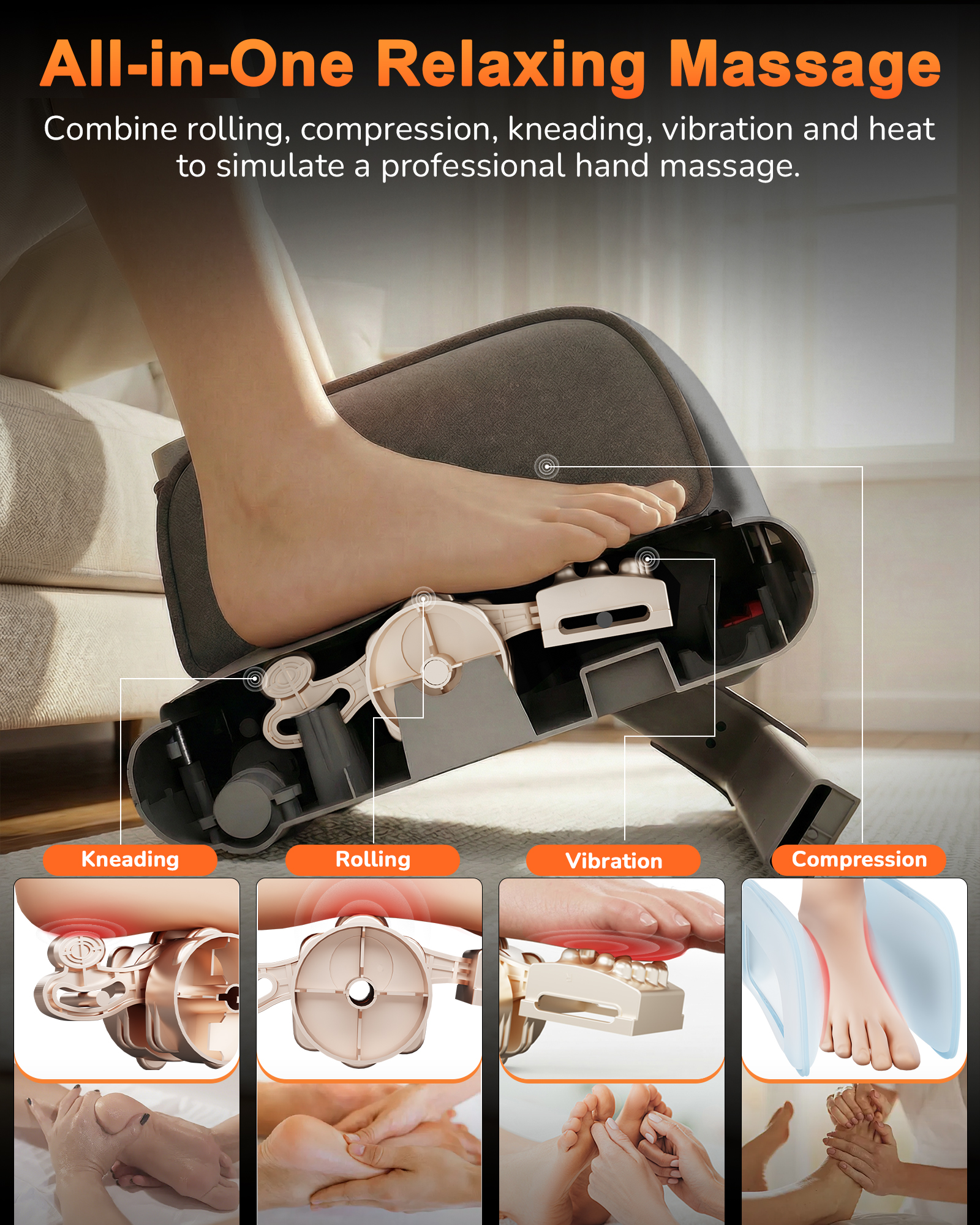 Shiatsu Foot Massager Machine with Heat